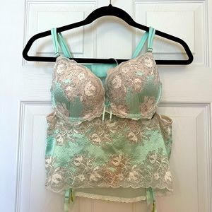 Victoria’s Secret Very Sexy Push Up Bra & Thong Garter Belt